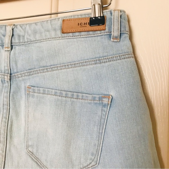 ICHI Light Blue Denim Shorts Size 36 UK waist 30” - Picture 6 of 9